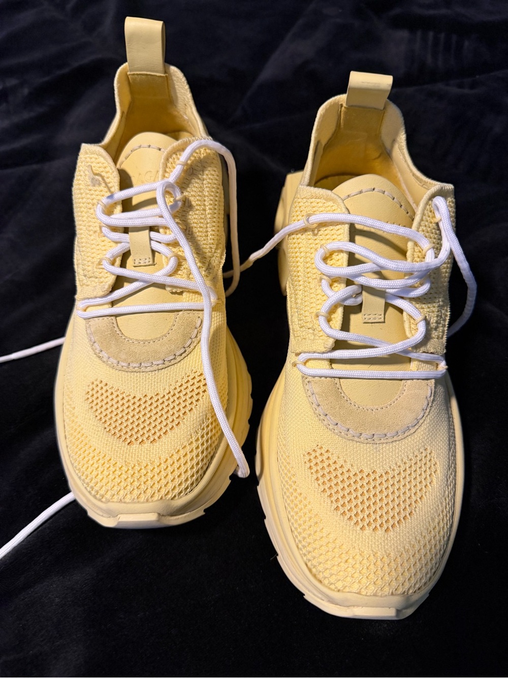 Salvatore Ferragamo Men's Yellow Knit Sneakers